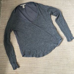 Banana Republic XS Petite Women’s Gray Long Sleeve Shirt